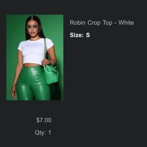 (BRAND NEW IN PACKAGE) Fashion Nova Robin Crop Top Tee in White